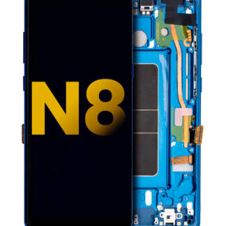 OLED Display mit Rahmen für Samsung Galaxy Note 8 (professionell aufgearbeitet) (Deep Sea Blue)