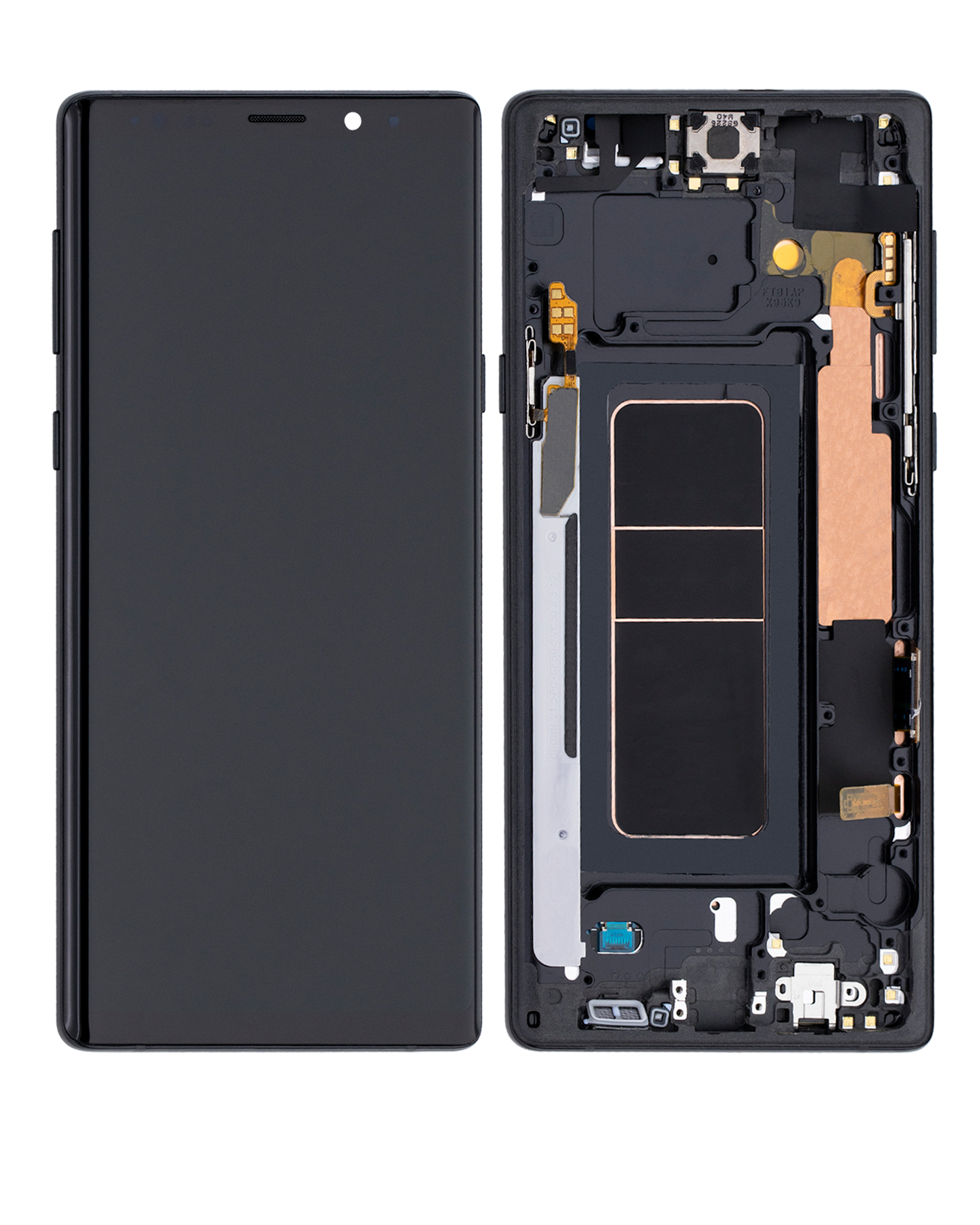 OLED Display mit Rahmen für Samsung Galaxy Note 9 (professionell aufgearbeitet) (Midnight Black (Schwarz)) – Bild 2