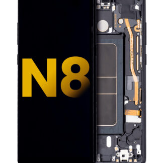 OLED Display mit Rahmen für Samsung Galaxy Note 8 (professionell aufgearbeitet) (Midnight Black (Schwarz))