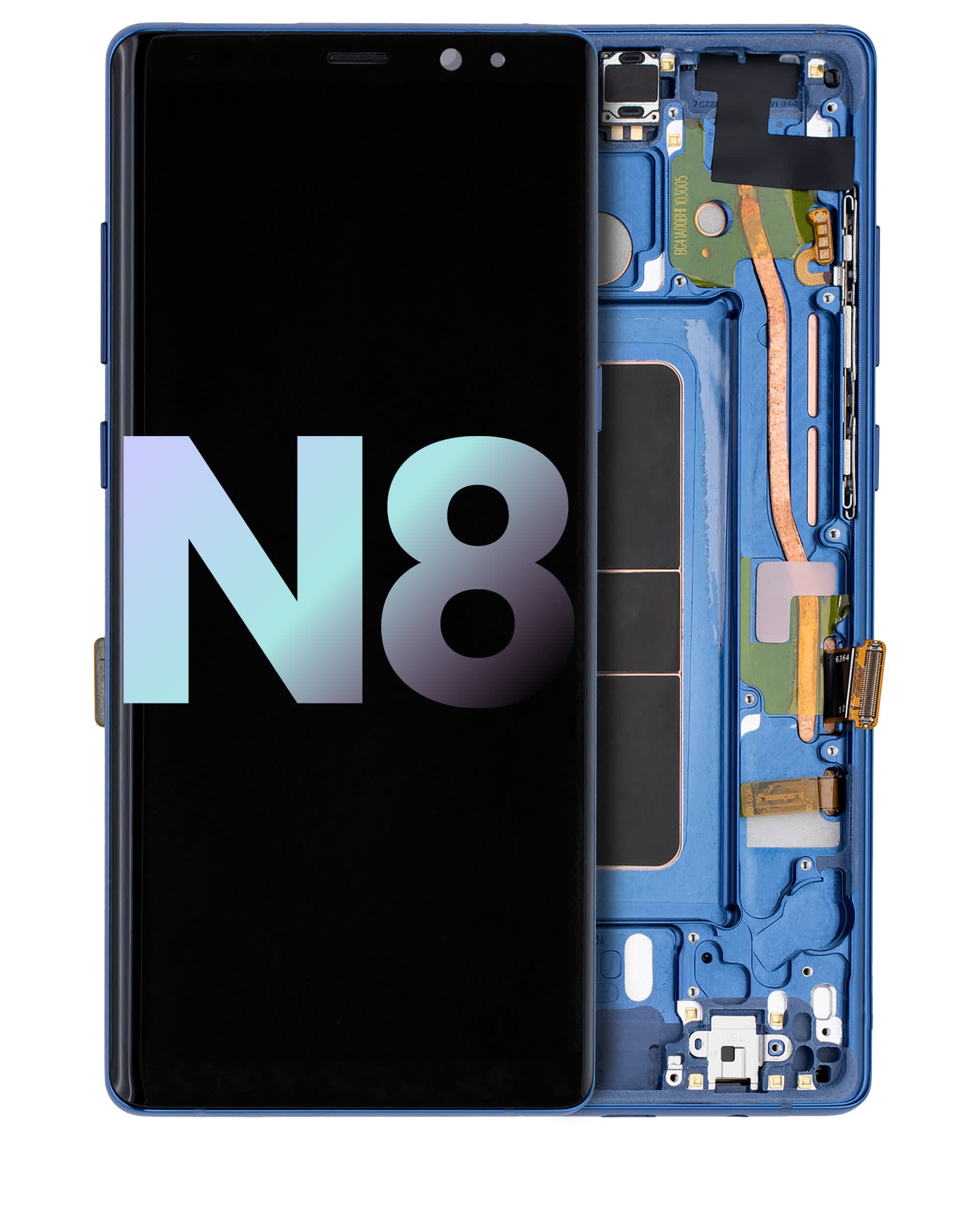 OLED Display mit Rahmen für Samsung Galaxy Note 8 (Service Pack) (Blue (Blau))