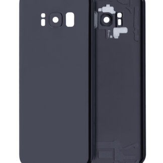 Rückdeckelglas mit Kameraglas für Samsung Galaxy S8 (Service Pack) (Midnight Black (Schwarz))