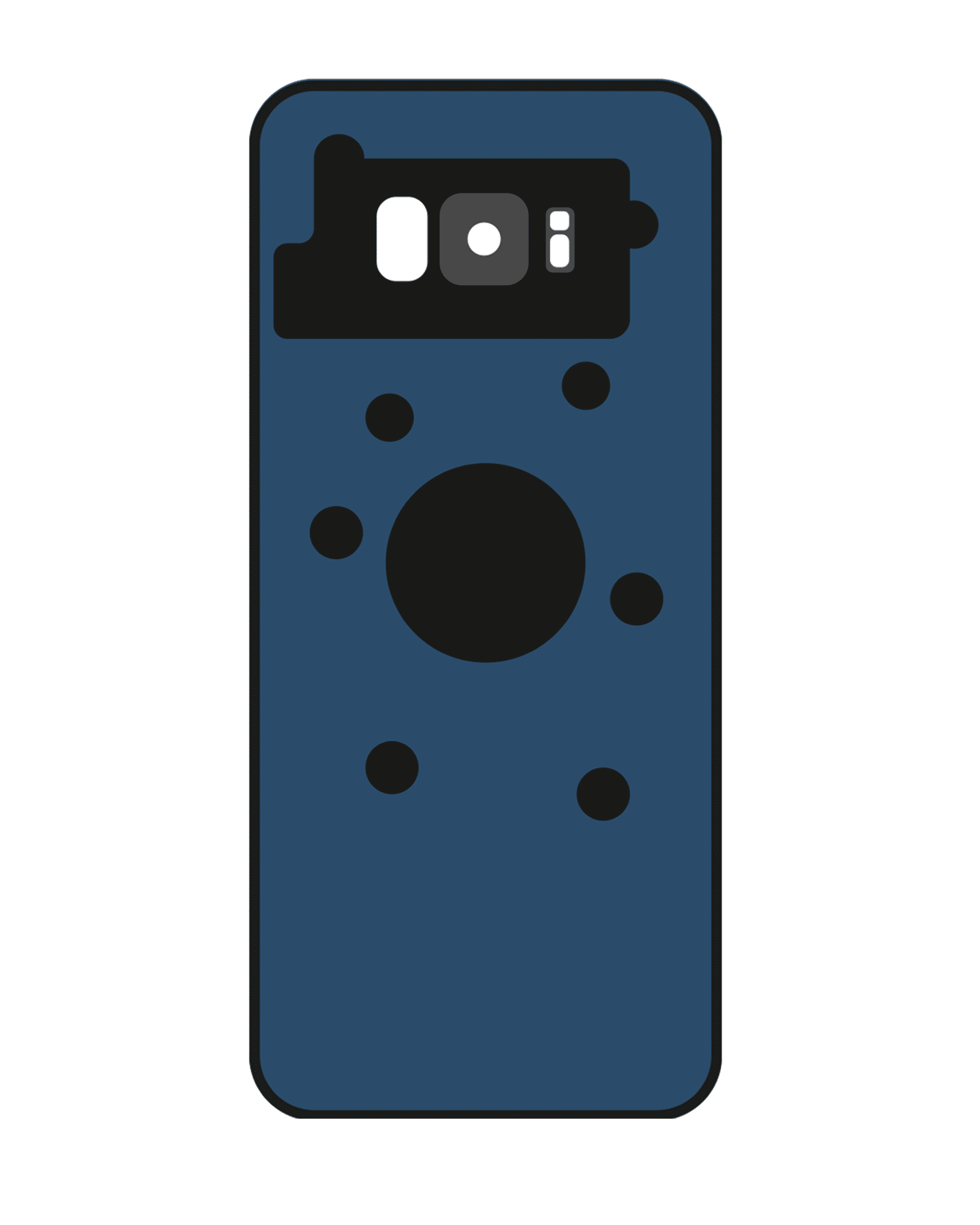 Rückdeckelglas mit Kameraglas für Samsung Galaxy S8 (Service Pack) (Arctic Silver) – Bild 3
