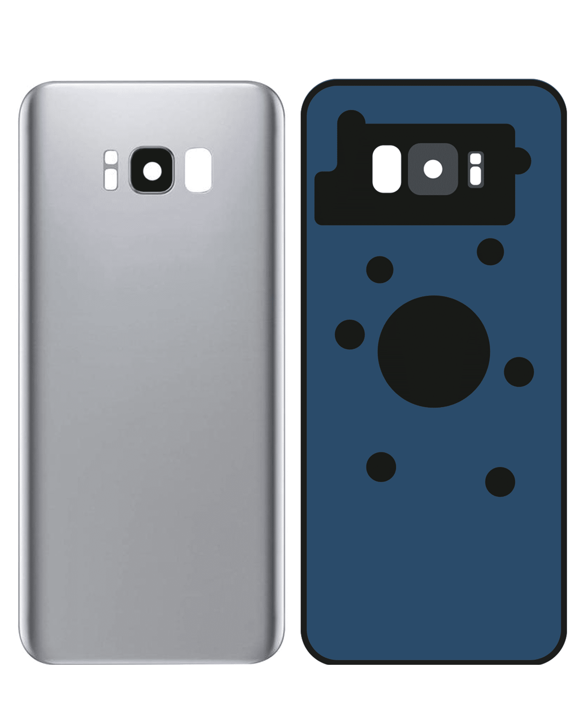 Rückdeckelglas mit Kameraglas für Samsung Galaxy S8 (Service Pack) (Arctic Silver) – Bild 4