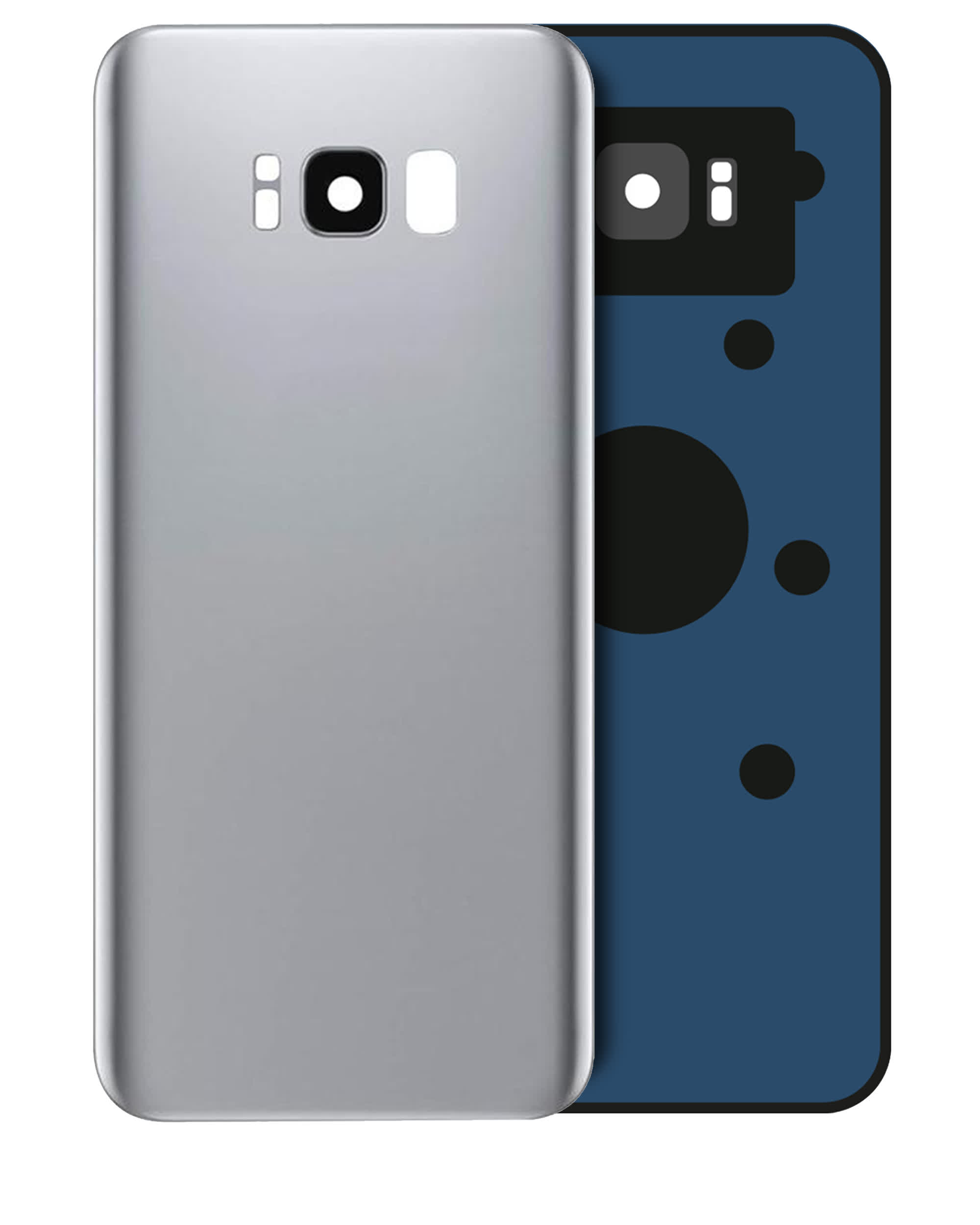 Rückdeckelglas mit Kameraglas für Samsung Galaxy S8 (Service Pack) (Arctic Silver)