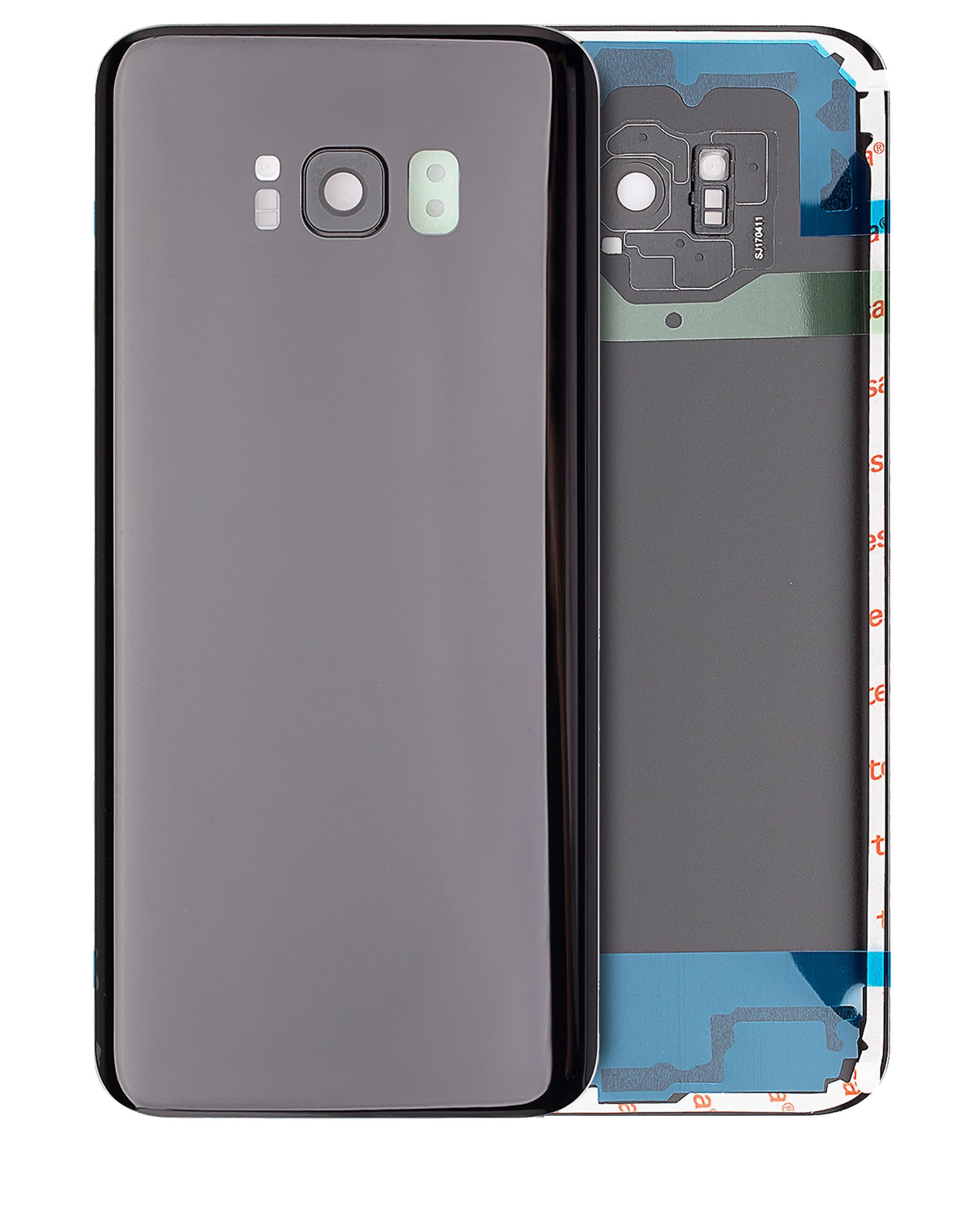Rückdeckelglas mit Kameraglas für Samsung Galaxy S8 Plus (Service Pack) (Midnight Black (Schwarz))