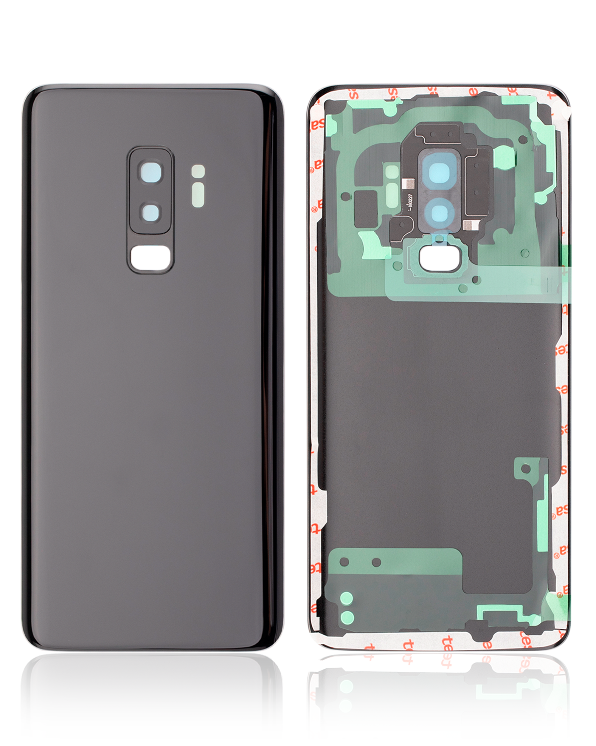 Rückdeckelglas mit Kameraglas für Samsung Galaxy S9 Plus (Service Pack) (Midnight Black (Schwarz)) – Bild 2