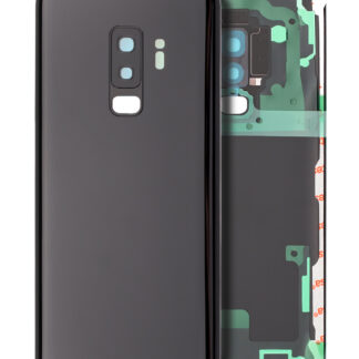 Rückdeckelglas mit Kameraglas für Samsung Galaxy S9 Plus (Service Pack) (Midnight Black (Schwarz))