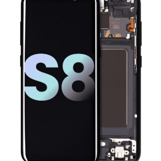 OLED Display mit Rahmen für Samsung Galaxy S8 (Service Pack) (Midnight Black (Schwarz))