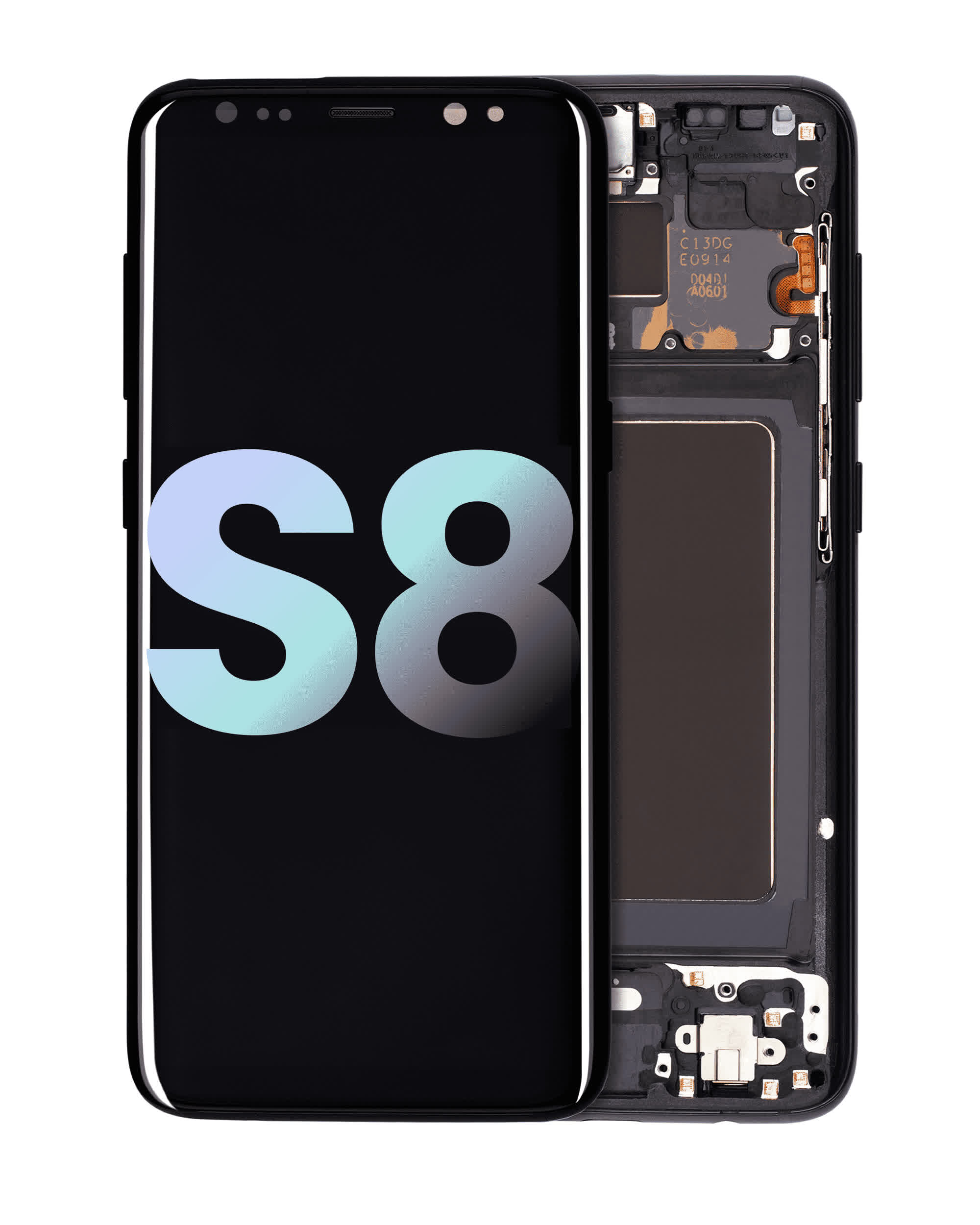 OLED Display mit Rahmen für Samsung Galaxy S8 (Service Pack) (Midnight Black (Schwarz))