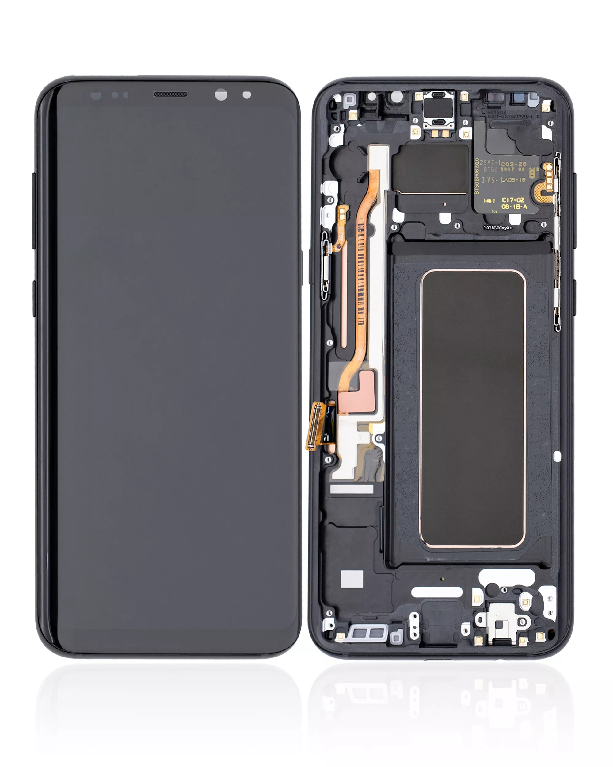 OLED Display mit Rahmen für Samsung Galaxy S8 Plus (Service Pack) (Midnight Black (Schwarz)) – Bild 2