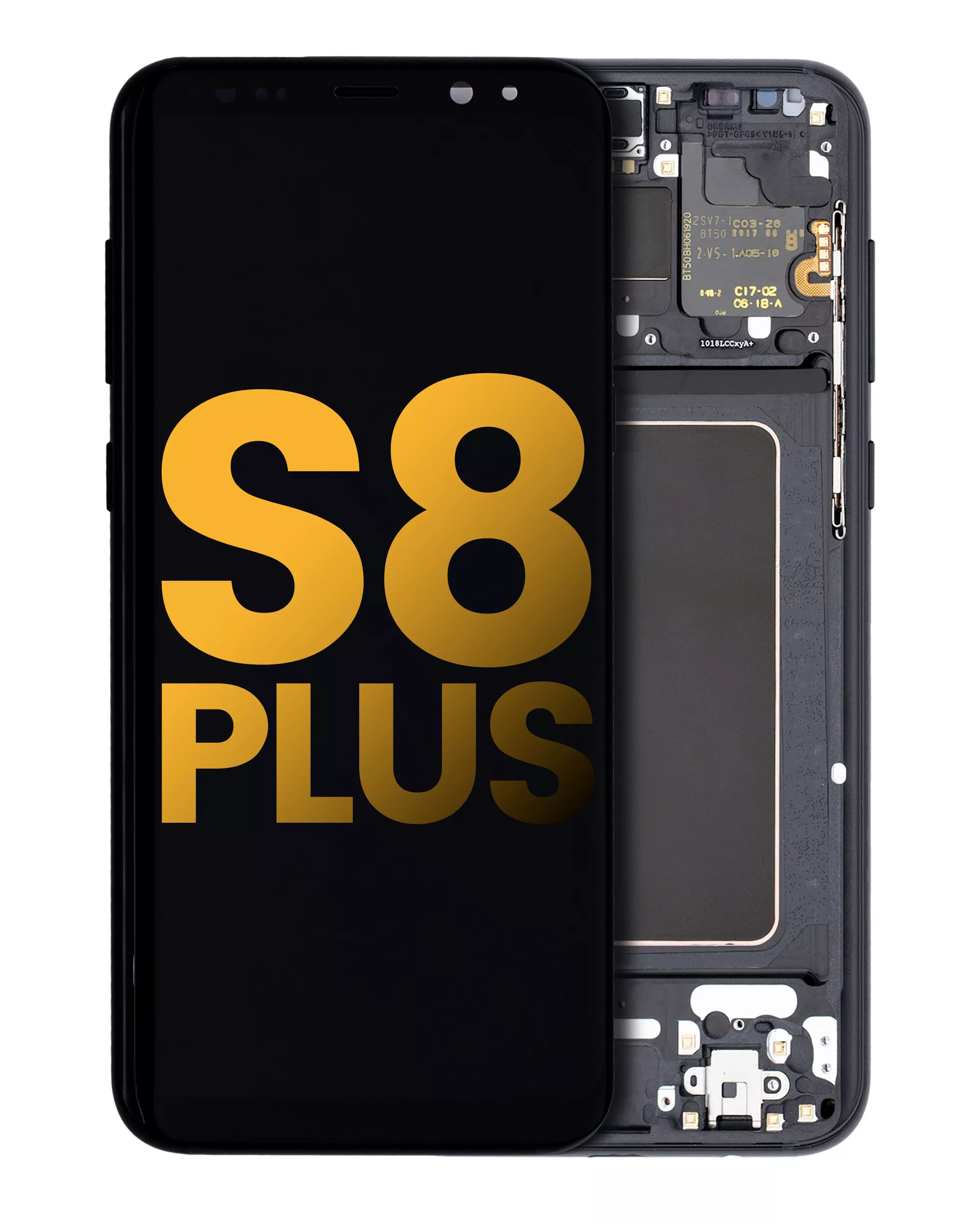 OLED Display mit Rahmen für Samsung Galaxy S8 Plus (Service Pack) (Midnight Black (Schwarz)) – Bild 3