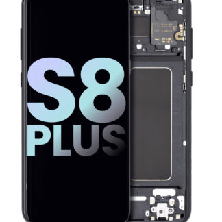 OLED Display mit Rahmen für Samsung Galaxy S8 Plus (Service Pack) (Midnight Black (Schwarz))