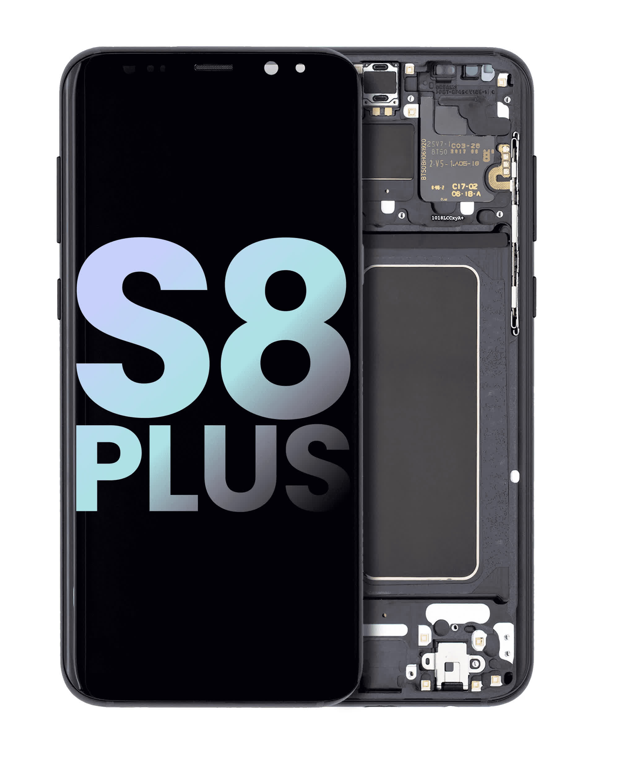 OLED Display mit Rahmen für Samsung Galaxy S8 Plus (Service Pack) (Midnight Black (Schwarz))