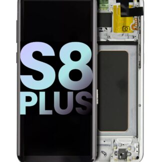 OLED Display mit Rahmen für Samsung Galaxy S8 Plus (Service Pack) (Arctic Silver)