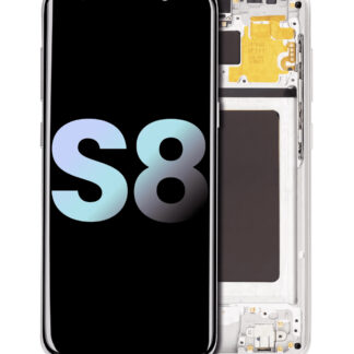 OLED Display mit Rahmen für Samsung Galaxy S8 (Service Pack) (Arctic Silver)