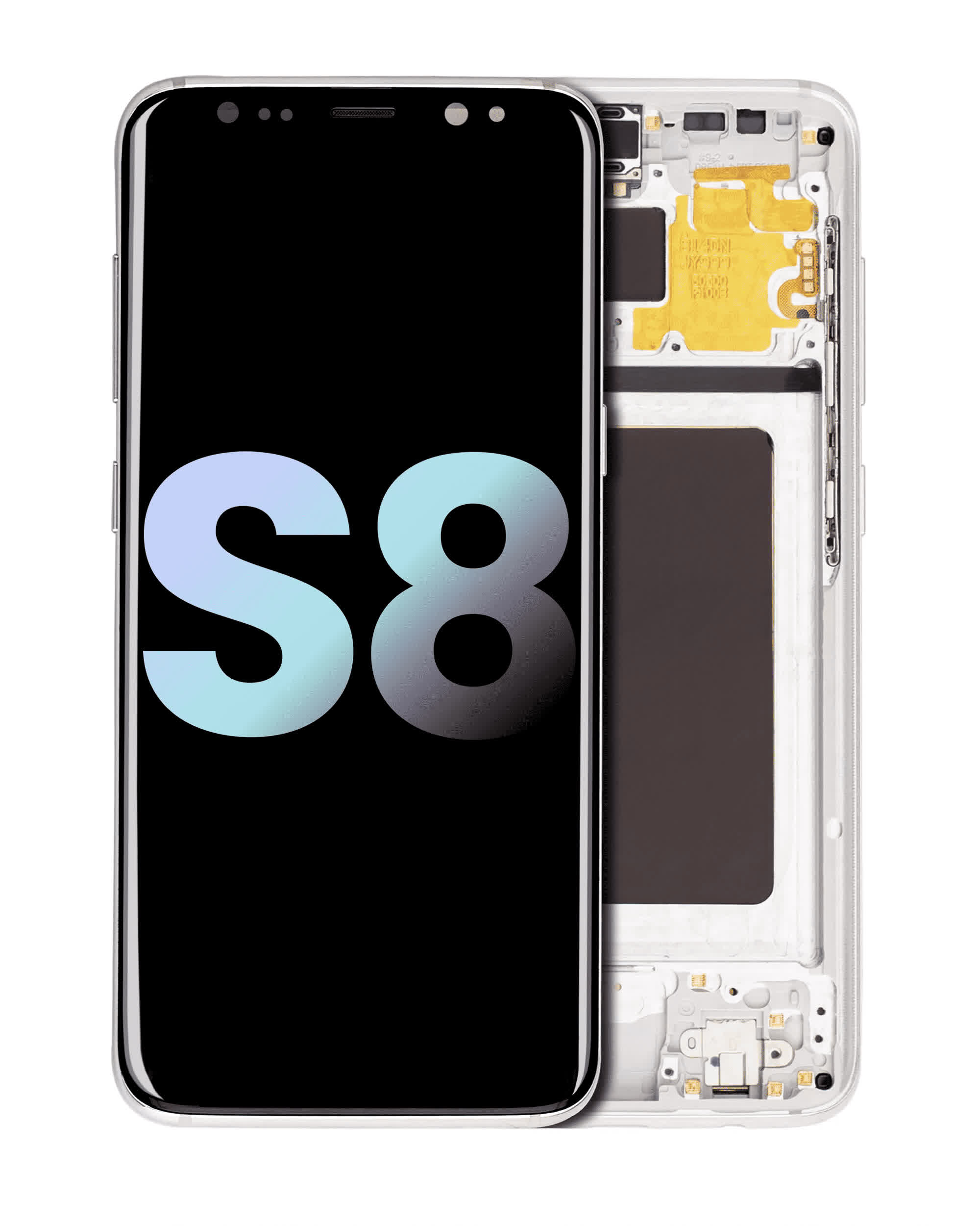 OLED Display mit Rahmen für Samsung Galaxy S8 (Service Pack) (Arctic Silver)