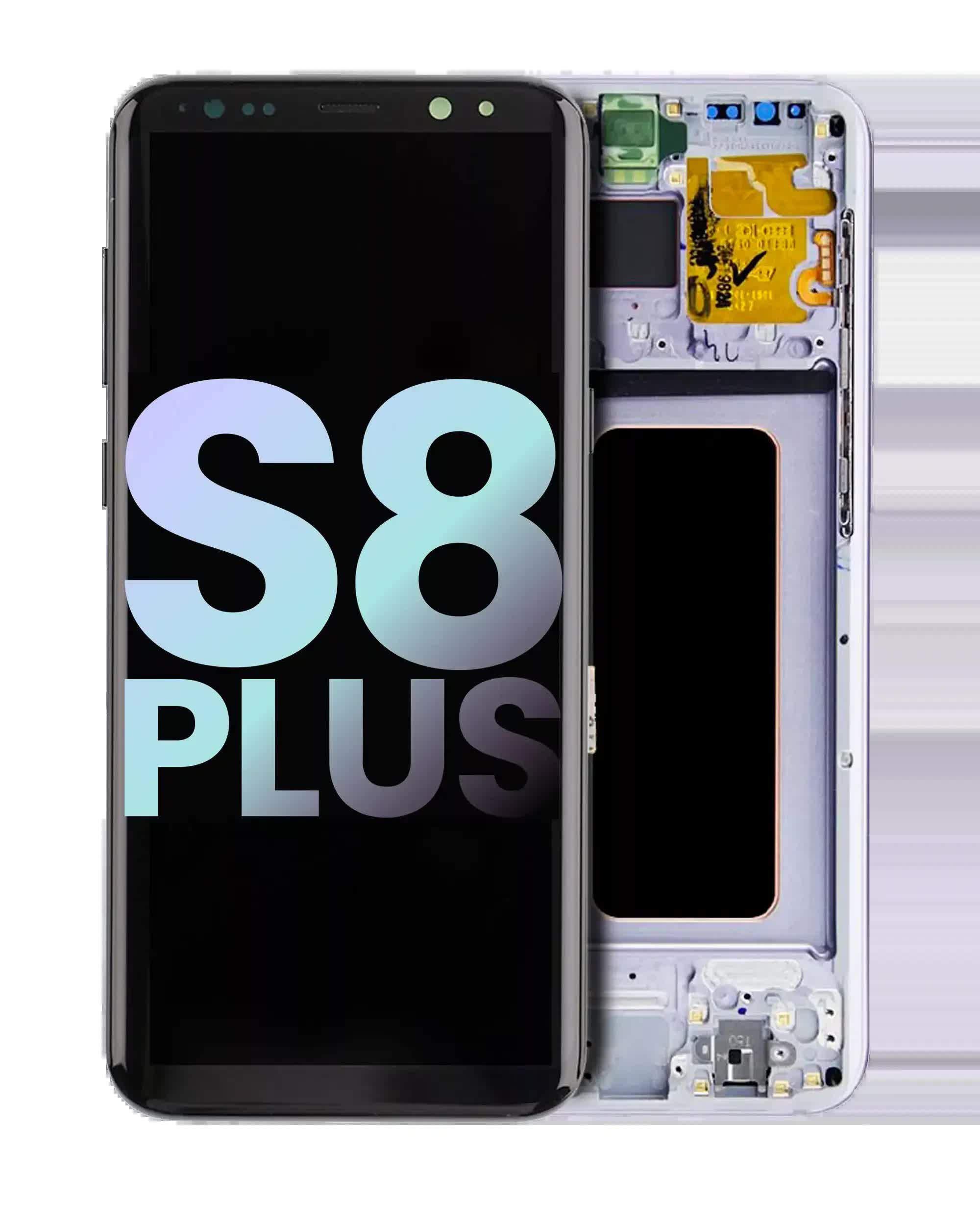 OLED Display mit Rahmen für Samsung Galaxy S8 Plus (Service Pack) (Gray / Violet)