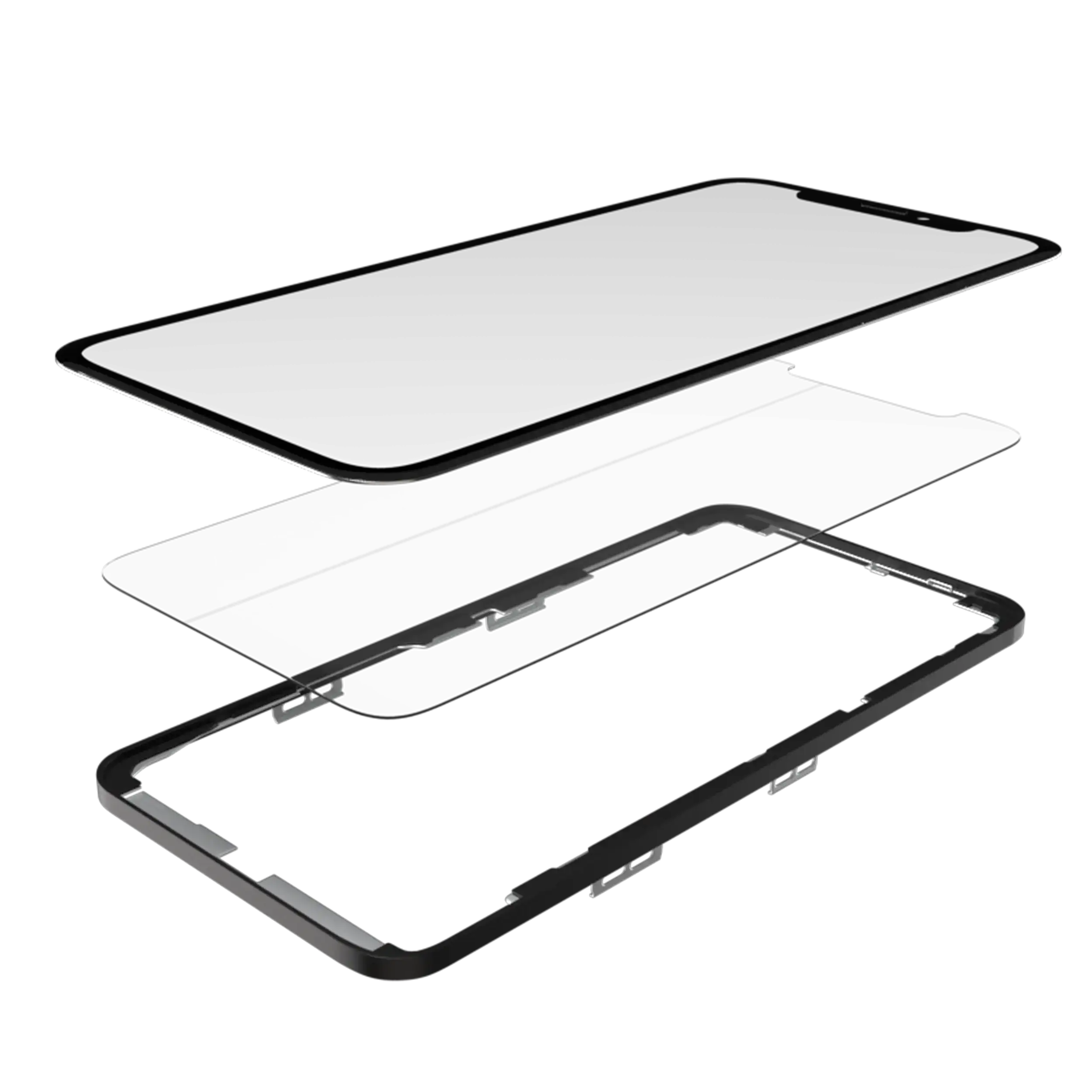 3 in 1 (Glas mit OCA vormontiert + Rahmen) für iPhone XS (OCA Master) – Bild 3