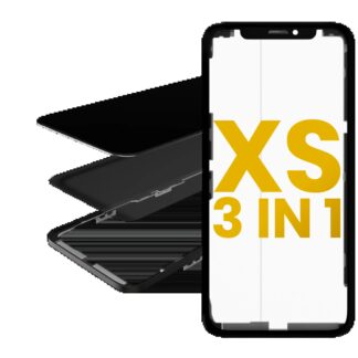 3 in 1 (Glas mit OCA vormontiert + Rahmen) für iPhone XS (OCA Master)