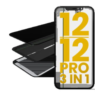 3 in 1 (Glas mit OCA vormontiert + Rahmen) für iPhone 12 / 12 Pro (OCA Master)