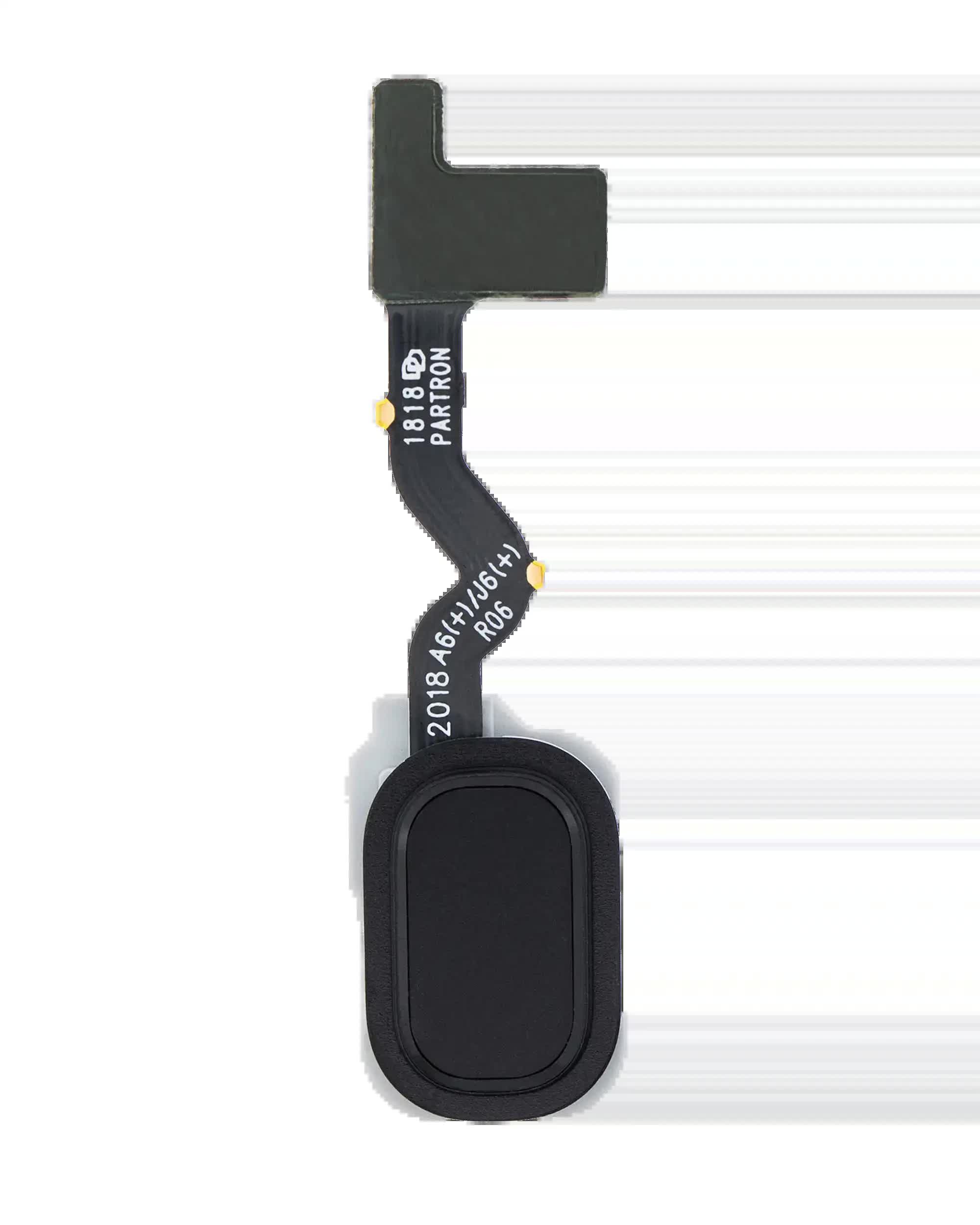 Fingerabdrucksensor mit Flexkabel für Samsung Galaxy J8 (J810 / 2018) / A6 Plus (A605/ 2018) (Black (Schwarz))