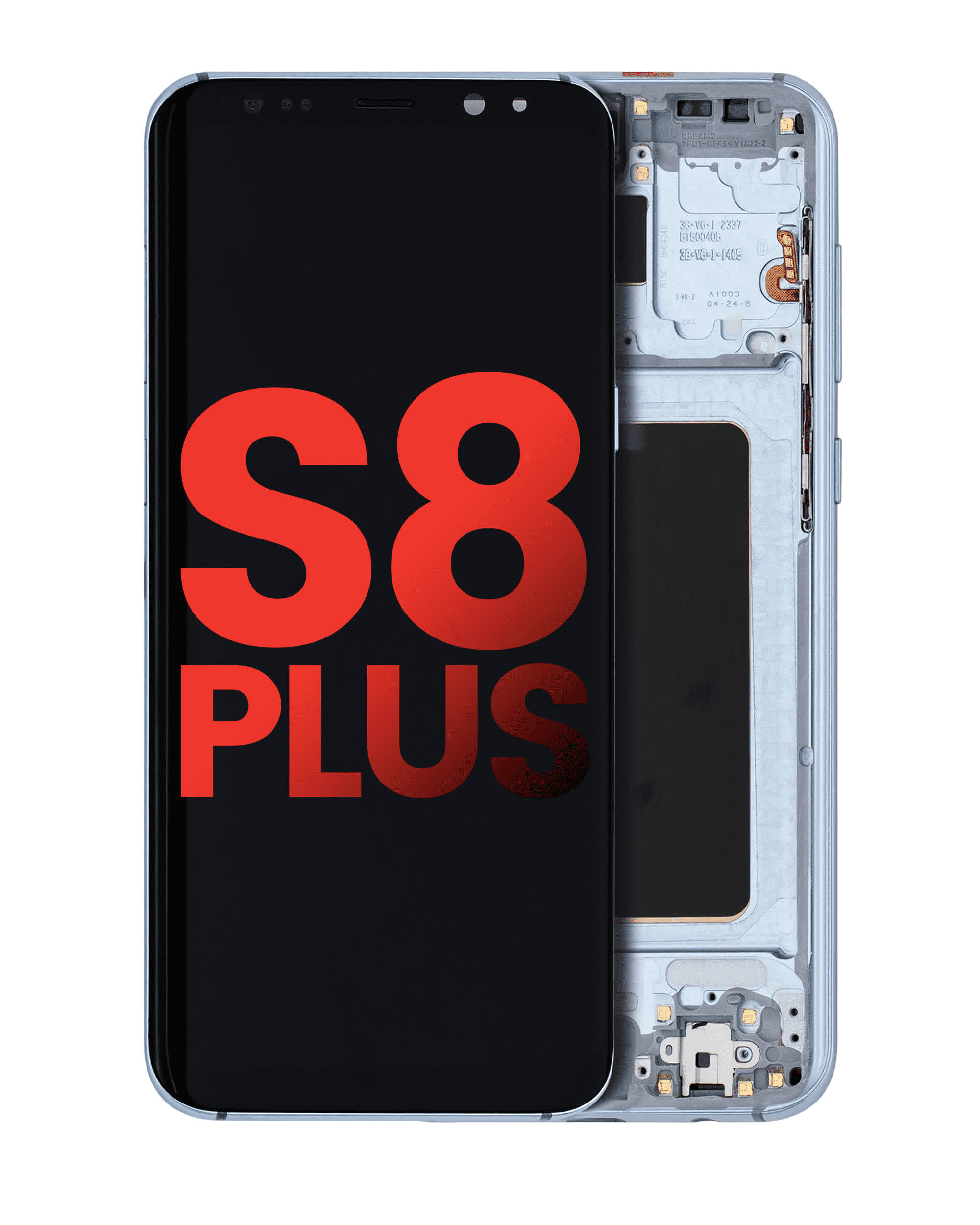OLED Display mit Rahmen für Samsung Galaxy S8 Plus (Aftermarket Plus) (Coral Blue (Blau))