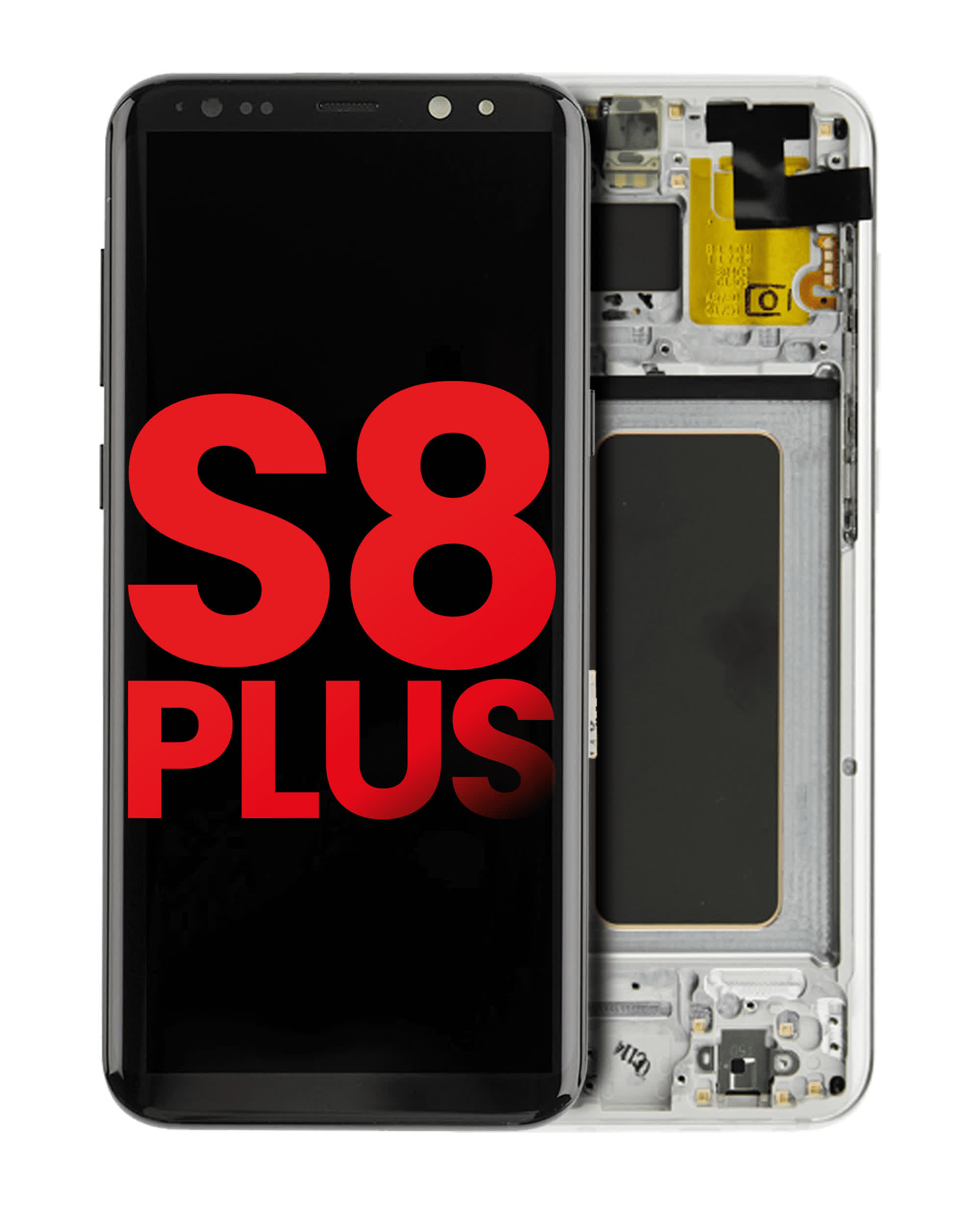 OLED Display mit Rahmen für Samsung Galaxy S8 Plus (Aftermarket Plus) (Arctic Silver)