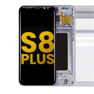 OLED Display mit Rahmen für Samsung Galaxy S8 Plus (professionell aufgearbeitet) (Arctic Silver)