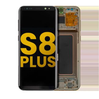OLED Display mit Rahmen für Samsung Galaxy S8 Plus (professionell aufgearbeitet) (Maple Gold)