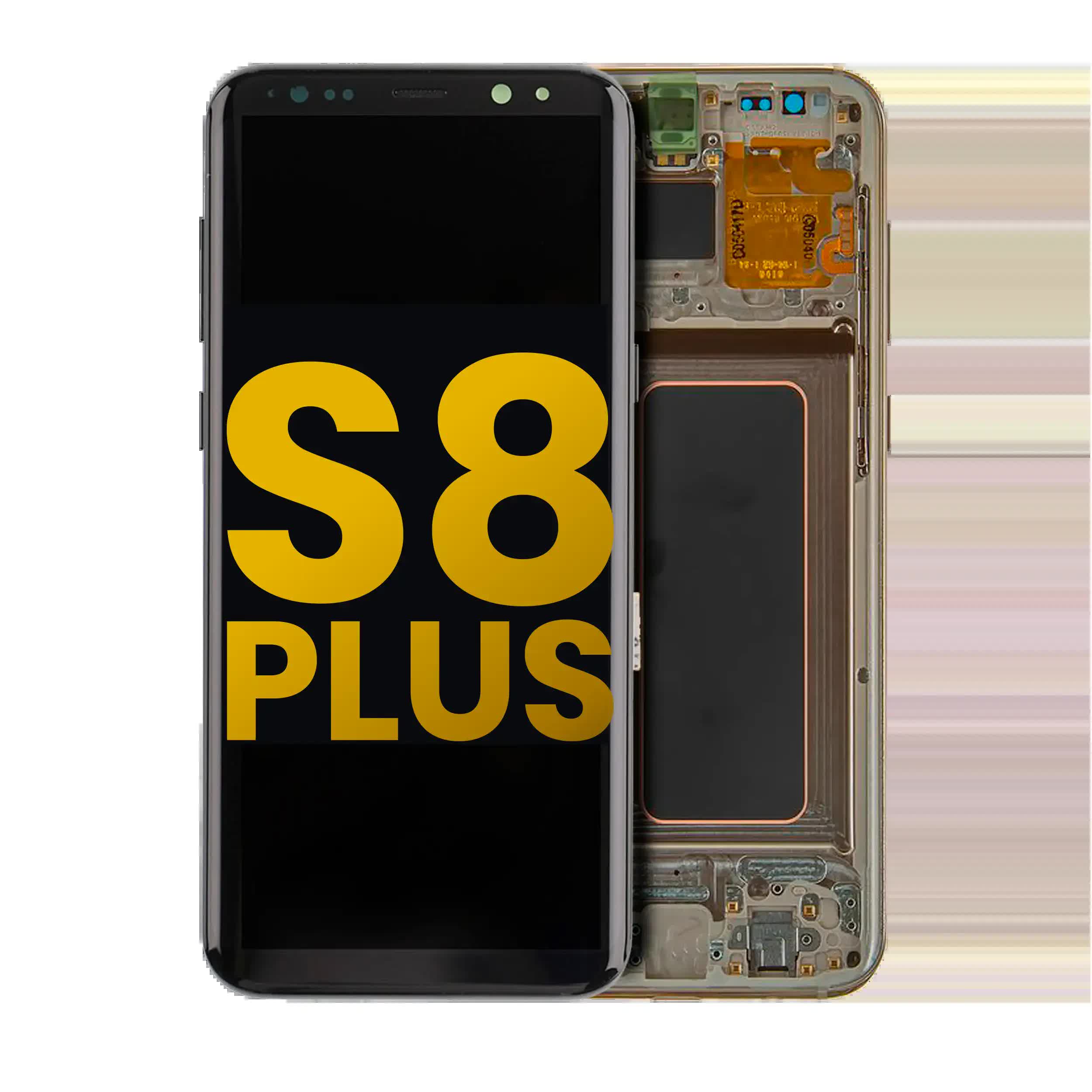 OLED Display mit Rahmen für Samsung Galaxy S8 Plus (professionell aufgearbeitet) (Maple Gold)