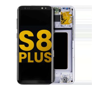 OLED Display mit Rahmen für Samsung Galaxy S8 Plus (professionell aufgearbeitet) (Orchid Gray)