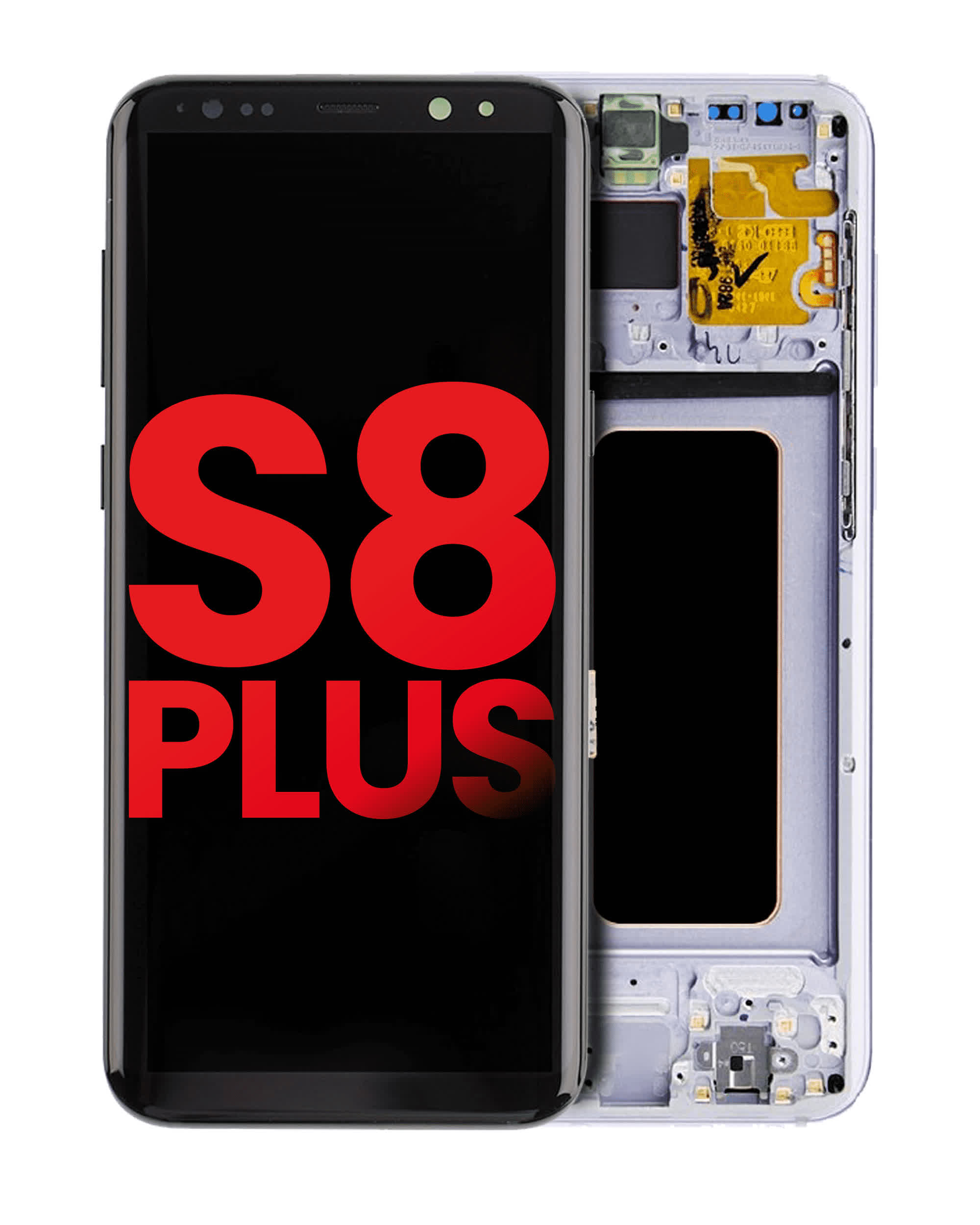OLED Display mit Rahmen für Samsung Galaxy S8 Plus (Aftermarket Plus) (Orchid Gray)