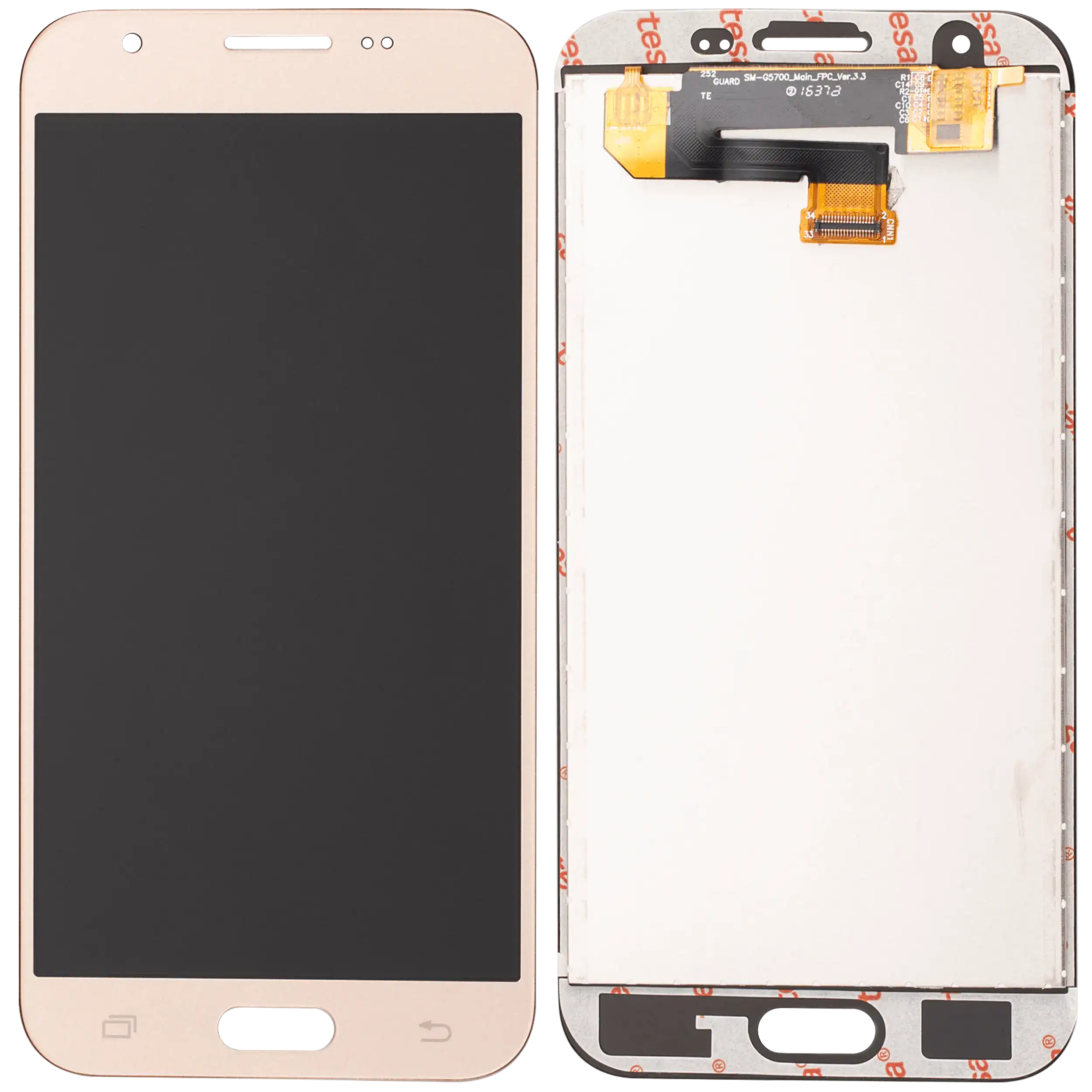 LCD Display ohne Rahmen für Samsung Galaxy J3 / Emerge / Amp Prime 2 / Express Prime 2 / Eclipse / Prime (J327 / 2017) (professionell aufgearbeitet) (Gold) – Bild 2