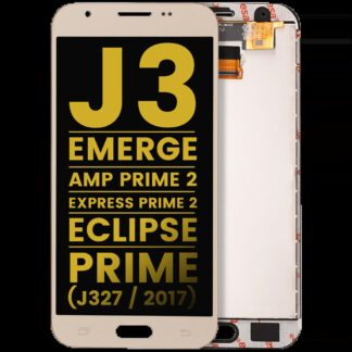 LCD Display ohne Rahmen für Samsung Galaxy J3 / Emerge / Amp Prime 2 / Express Prime 2 / Eclipse / Prime (J327 / 2017) (professionell aufgearbeitet) (Gold)
