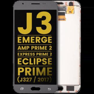 LCD Display ohne Rahmen für Samsung Galaxy J3 / Emerge / Amp Prime 2 / Express Prime 2 / Eclipse / Prime (J327 / 2017) (professionell aufgearbeitet) (Silver / Gray