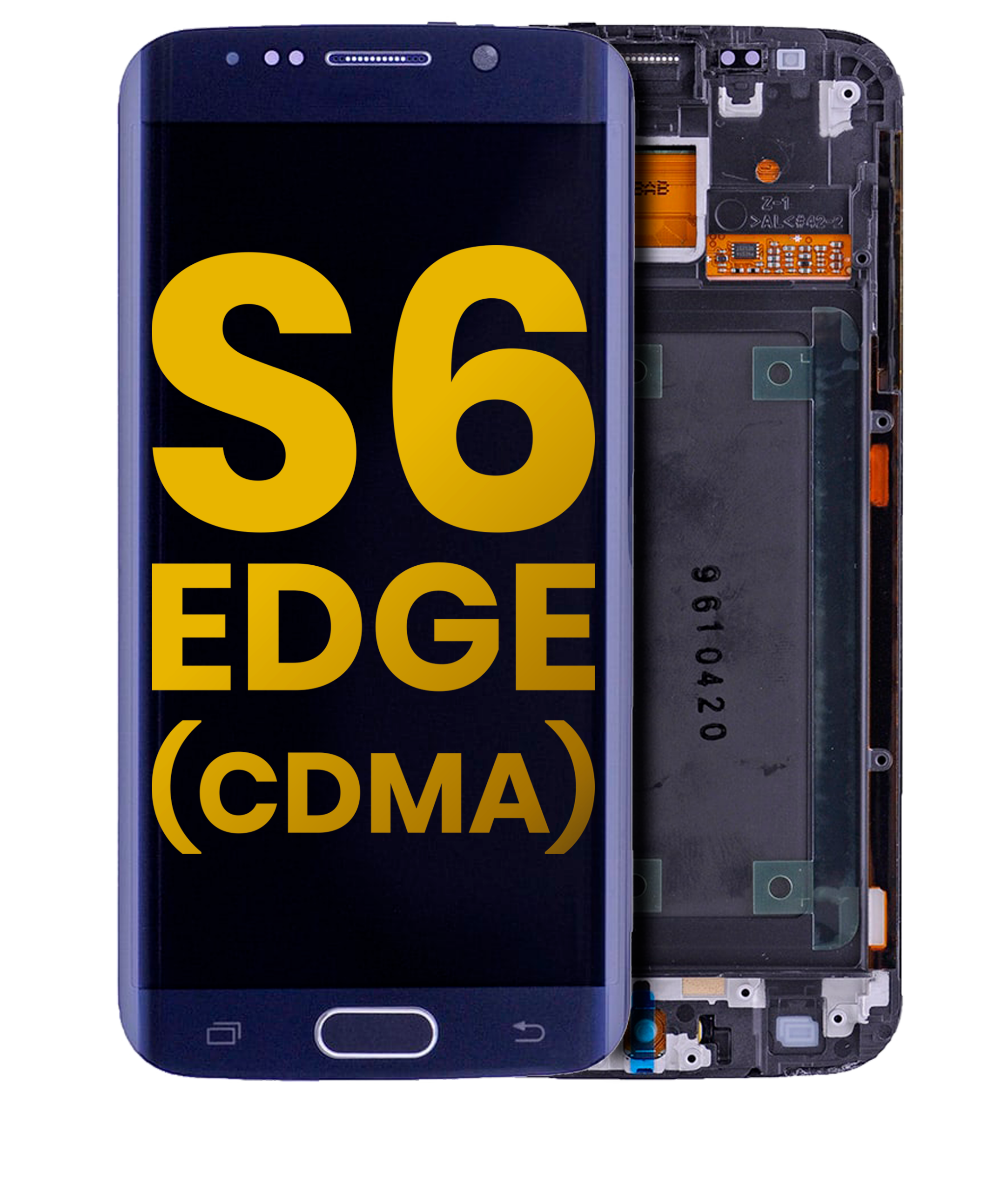 OLED Display mit Rahmen für Samsung Galaxy S6 Edge (CDMA: Verizon / Sprint) (Service Pack) (Black Sapphire (Schwarz)) – Bild 2