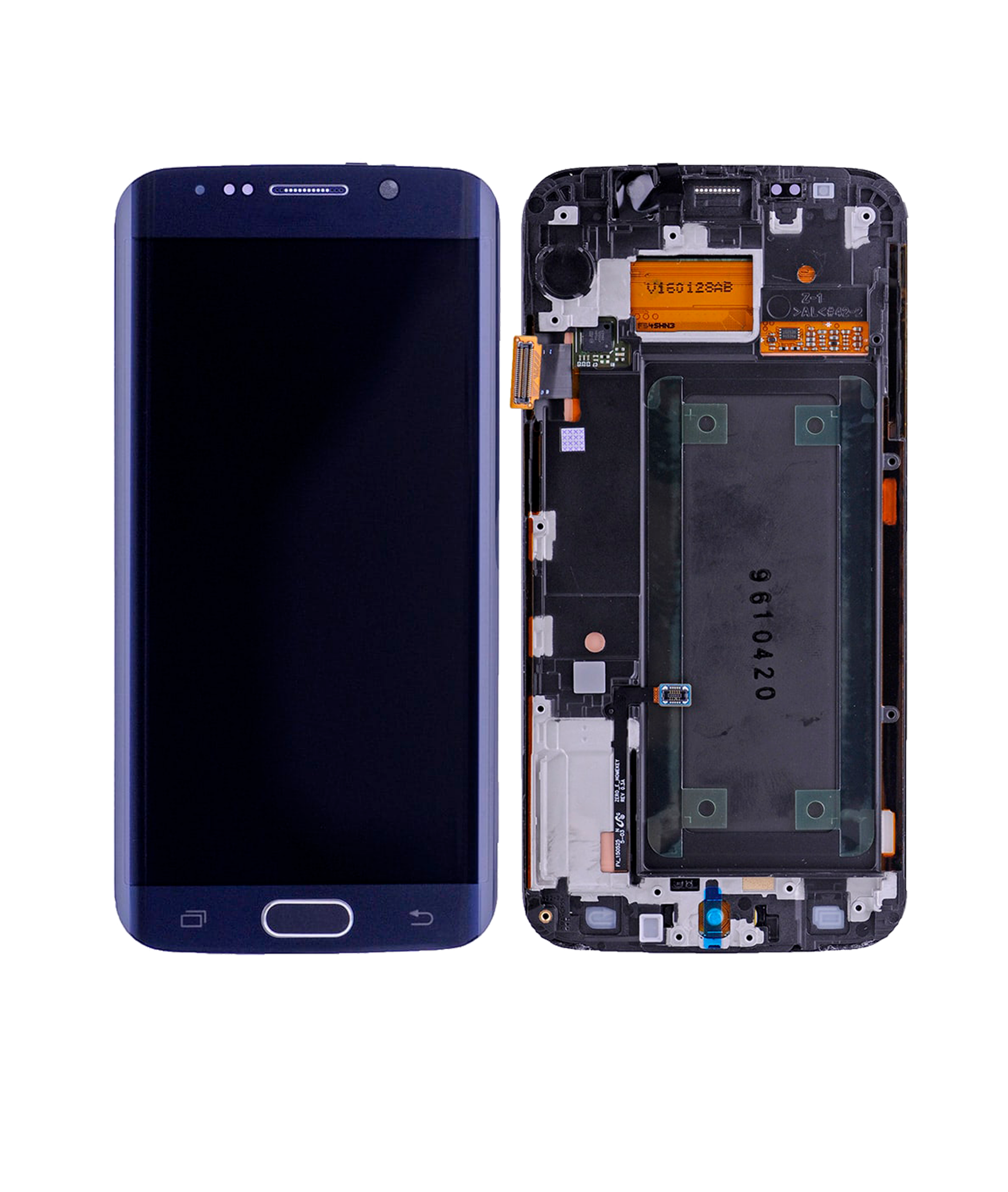 OLED Display mit Rahmen für Samsung Galaxy S6 Edge (CDMA: Verizon / Sprint) (Service Pack) (Black Sapphire (Schwarz)) – Bild 3