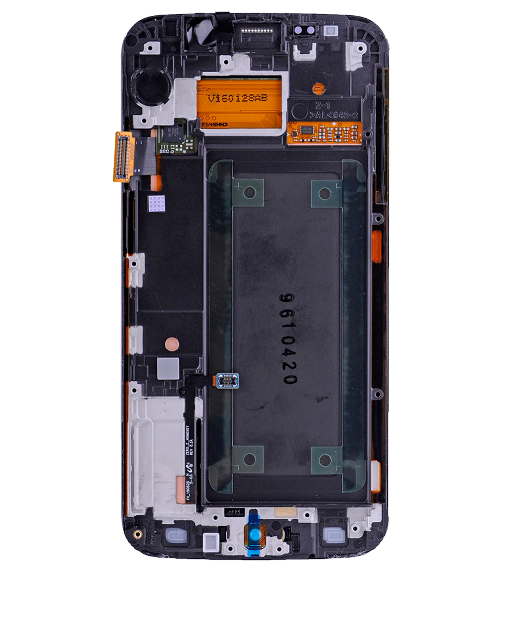OLED Display mit Rahmen für Samsung Galaxy S6 Edge (CDMA: Verizon / Sprint) (Service Pack) (Black Sapphire (Schwarz)) – Bild 4