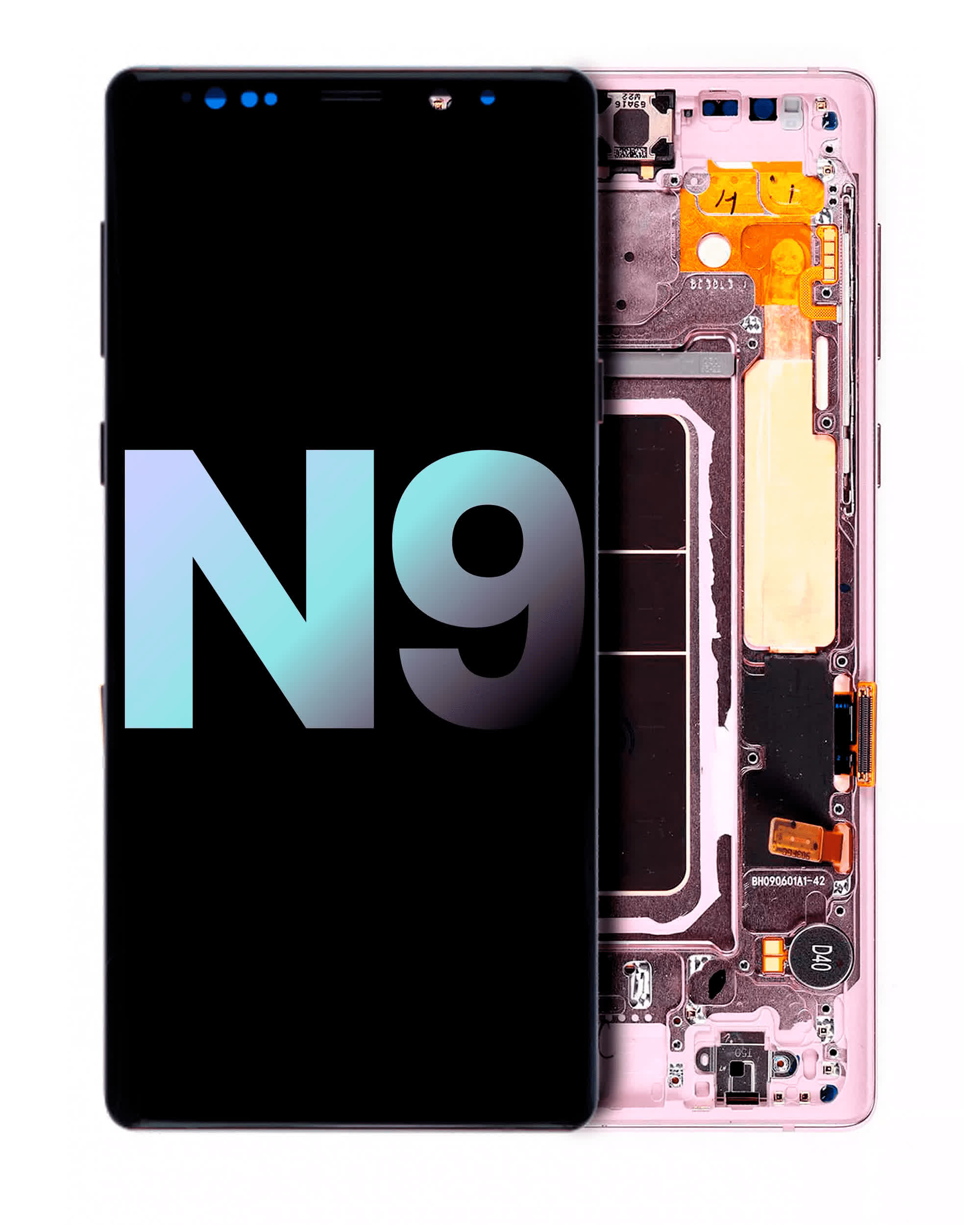 OLED Display mit Rahmen für Samsung Galaxy Note 9 (Service Pack) (Lavender Purple)