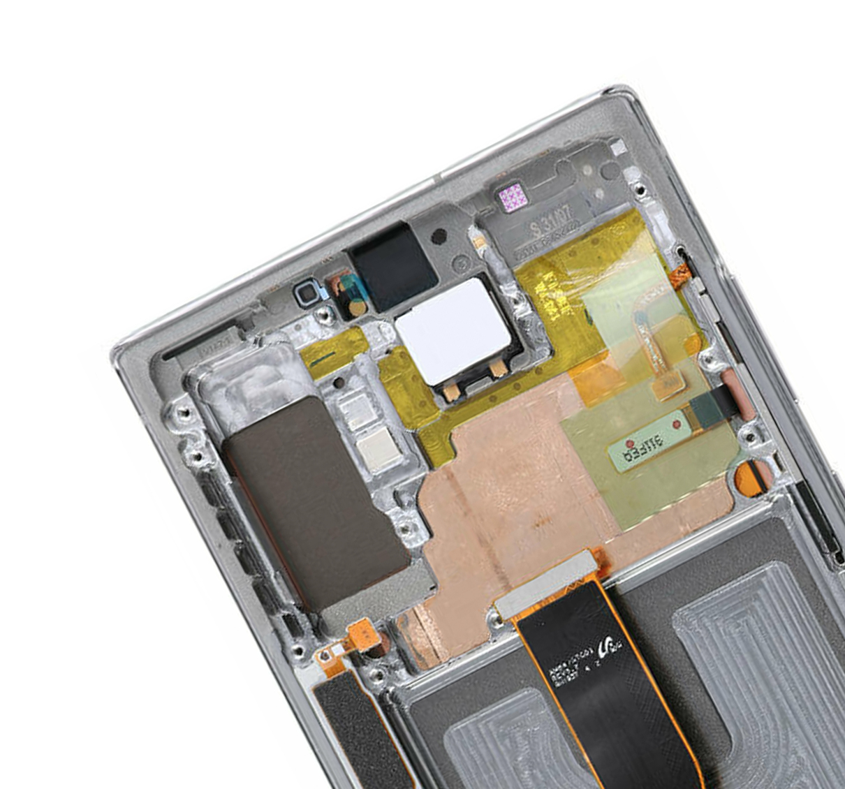 OLED Display mit Rahmen für Samsung Galaxy Note 10 Plus / 5G (Service Pack) (Aura Glow / Silver) – Bild 3
