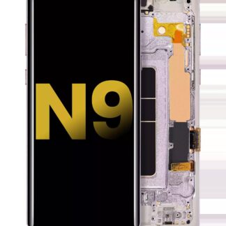 OLED Display mit Rahmen für Samsung Galaxy Note 9 (professionell aufgearbeitet) (Lavender Purple)