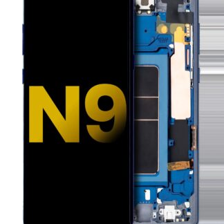 OLED Display mit Rahmen für Samsung Galaxy Note 9 (professionell aufgearbeitet) (Ocean Blue)
