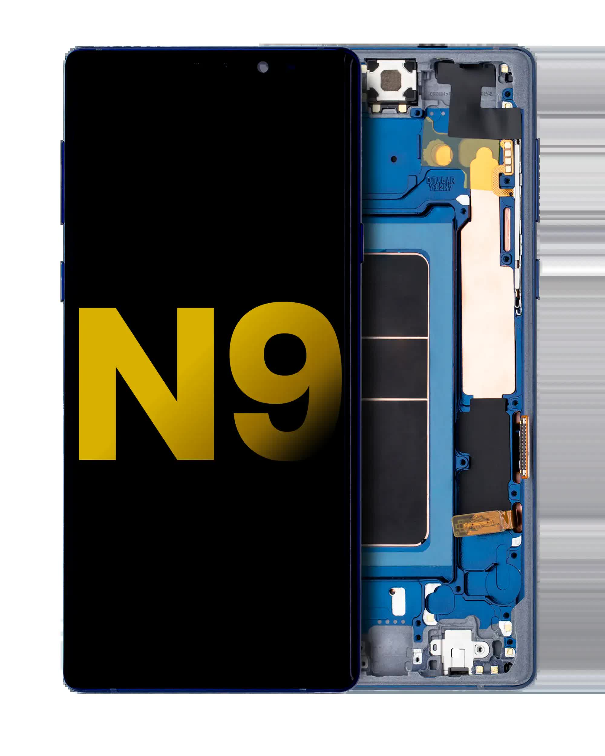 OLED Display mit Rahmen für Samsung Galaxy Note 9 (professionell aufgearbeitet) (Ocean Blue)