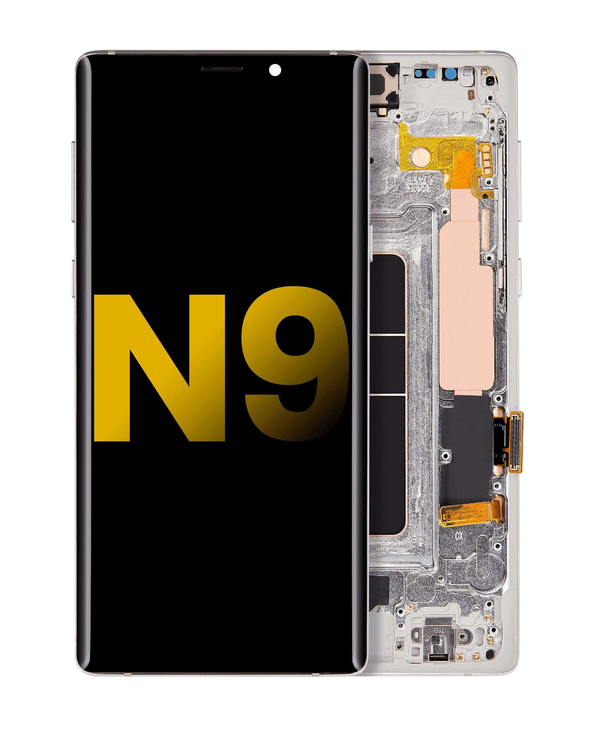 OLED Display mit Rahmen für Samsung Galaxy Note 9 (professionell aufgearbeitet) (Alpine White)