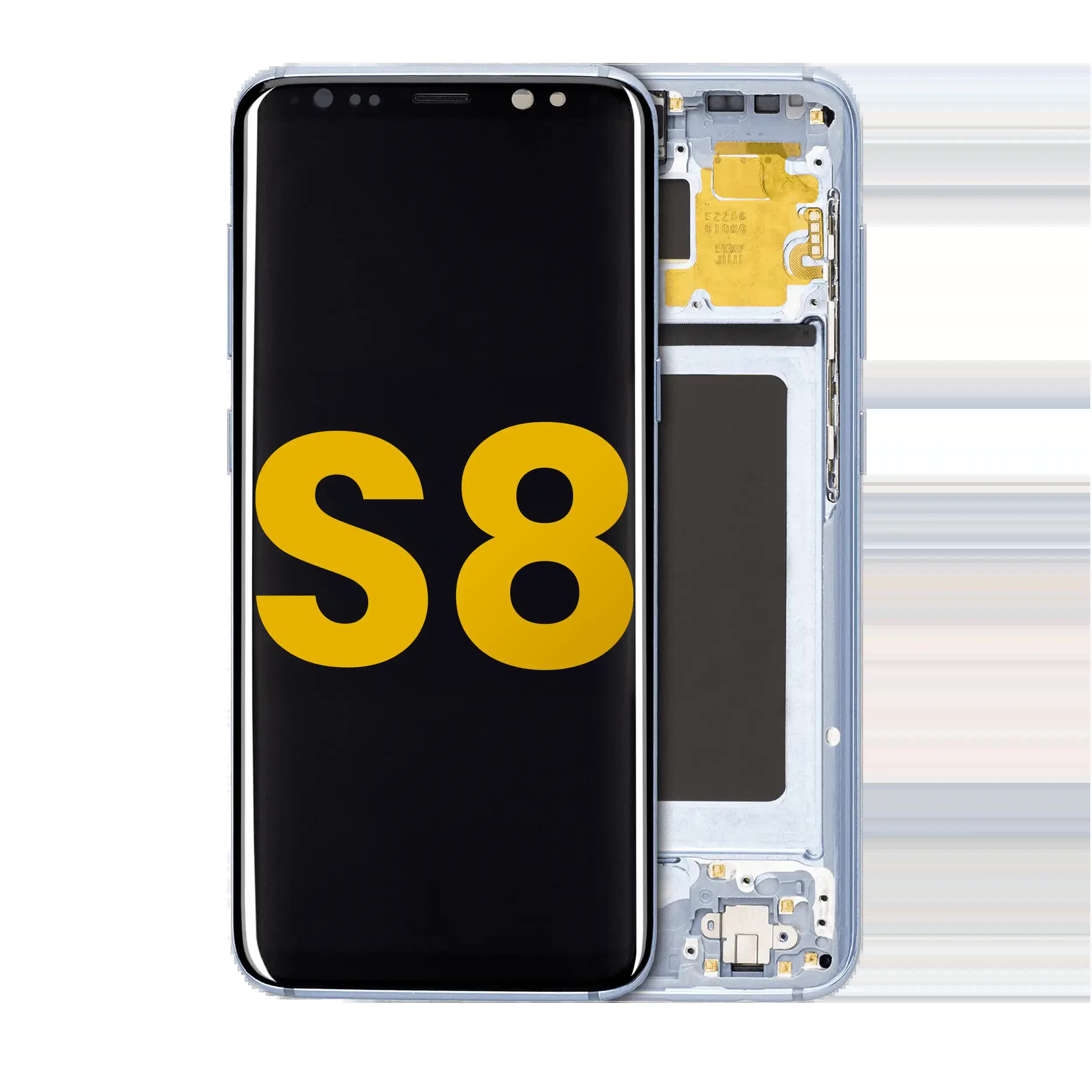 OLED Display mit Rahmen für Samsung Galaxy S8 (professionell aufgearbeitet) (Coral Blue (Blau))