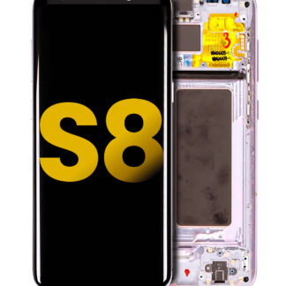 OLED Display mit Rahmen für Samsung Galaxy S8 (professionell aufgearbeitet) (Orchid Gray)
