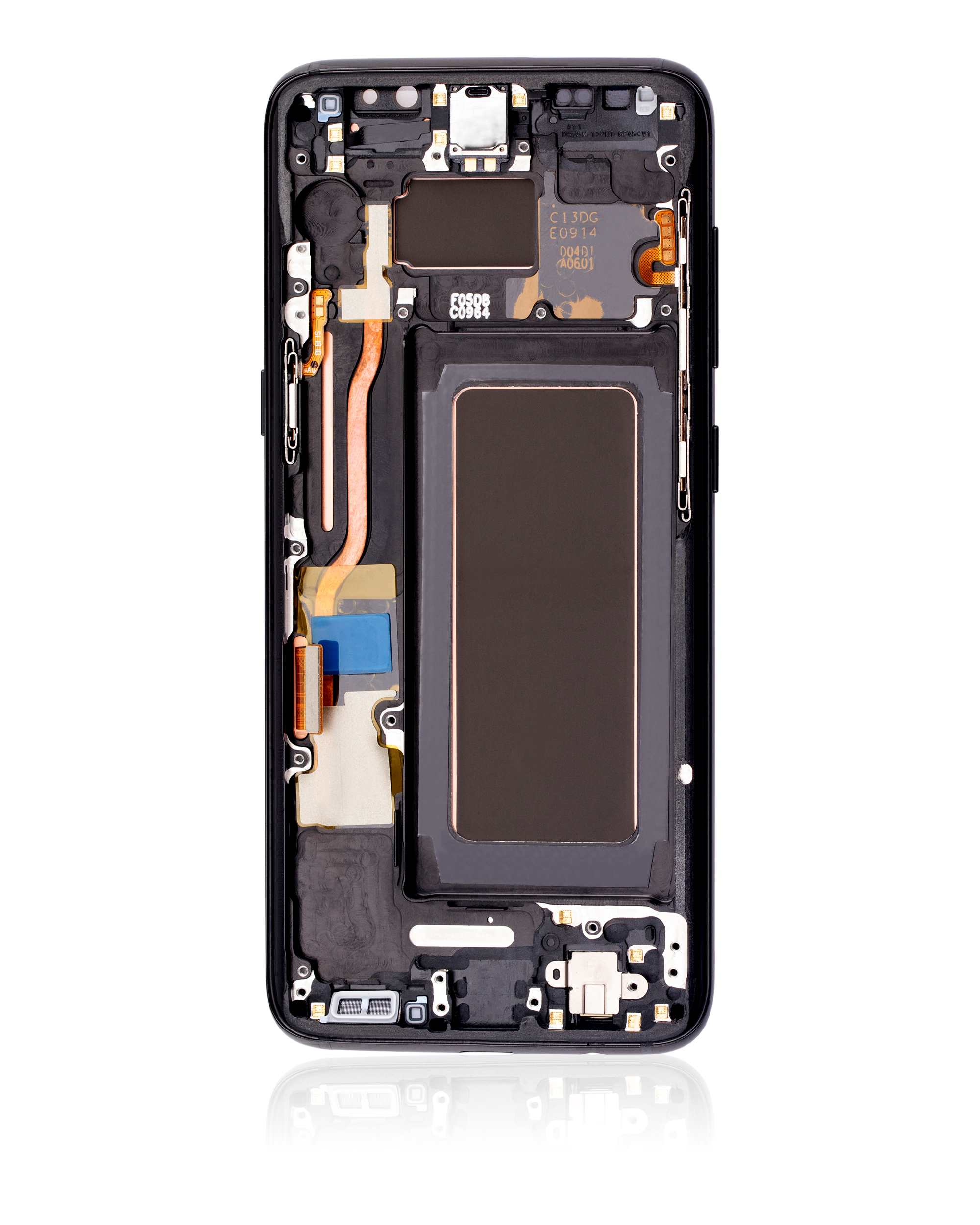 OLED Display mit Rahmen für Samsung Galaxy S8 (professionell aufgearbeitet) (Midnight Black (Schwarz)) – Bild 4