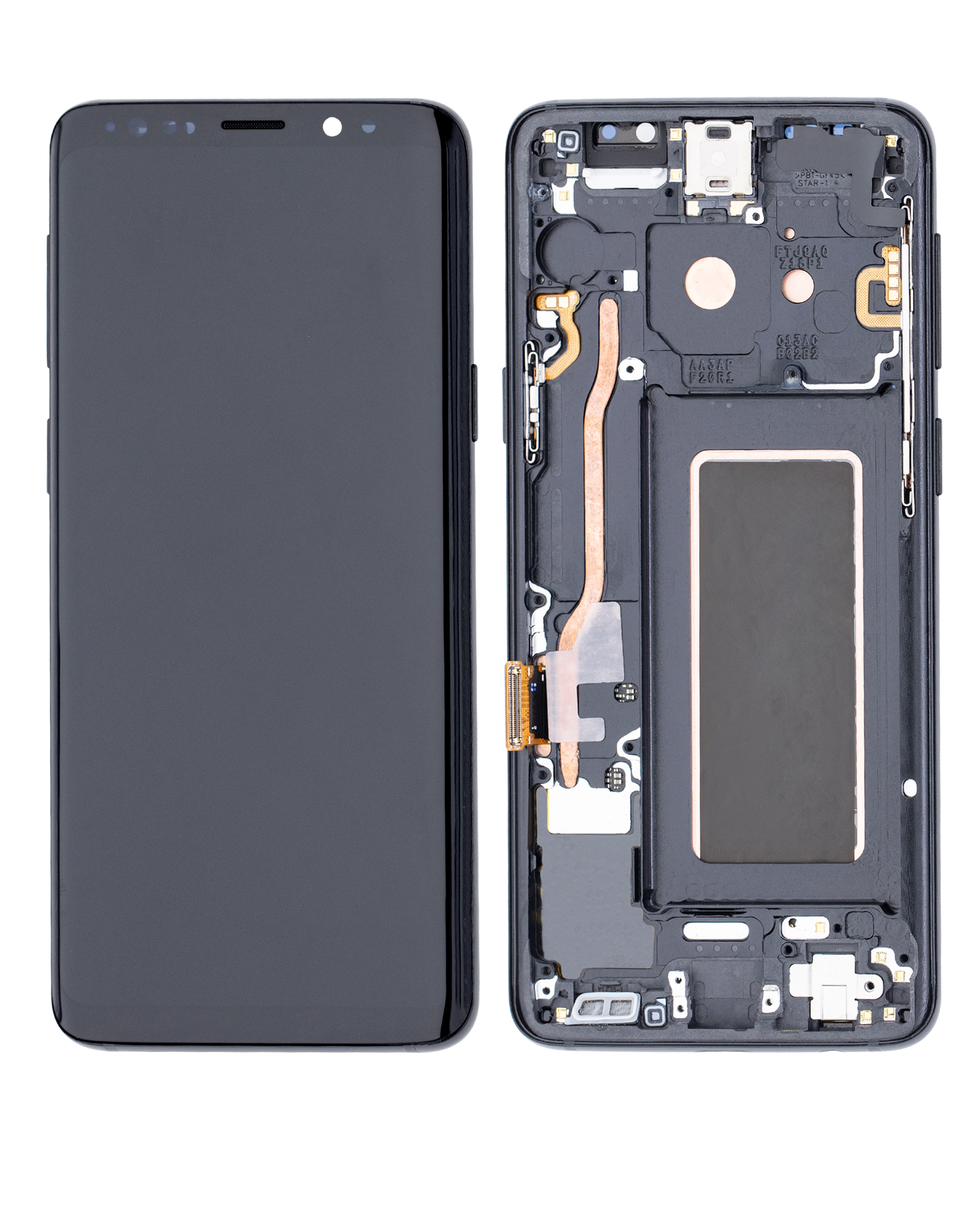 OLED Display mit Rahmen für Samsung Galaxy S9 (Service Pack) (Midnight Black (Schwarz)) – Bild 2
