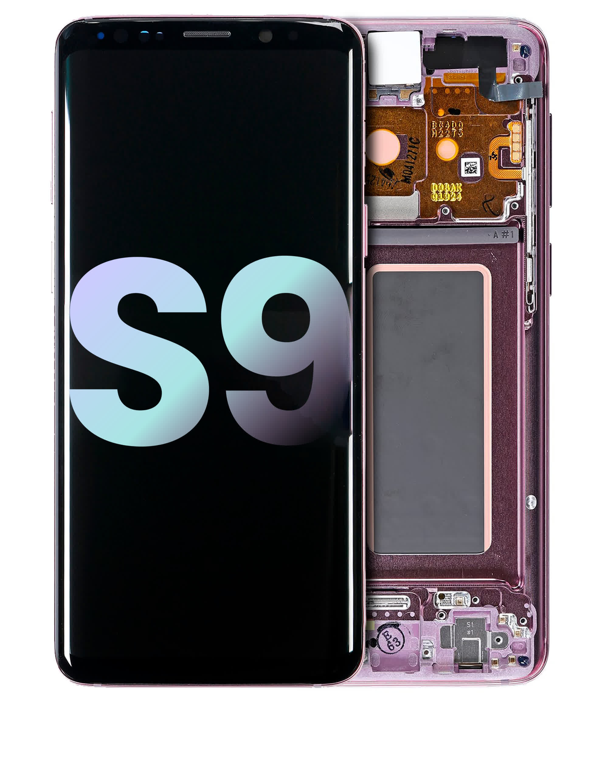 OLED Display mit Rahmen für Samsung Galaxy S9 (Service Pack) (Lilac Purple (Violett))
