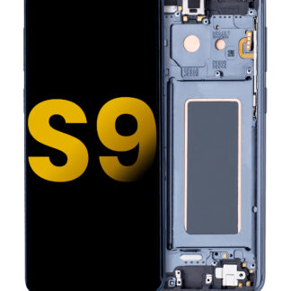 OLED Display mit Rahmen für Samsung Galaxy S9 (professionell aufgearbeitet) (Titanium Gray (Grau))
